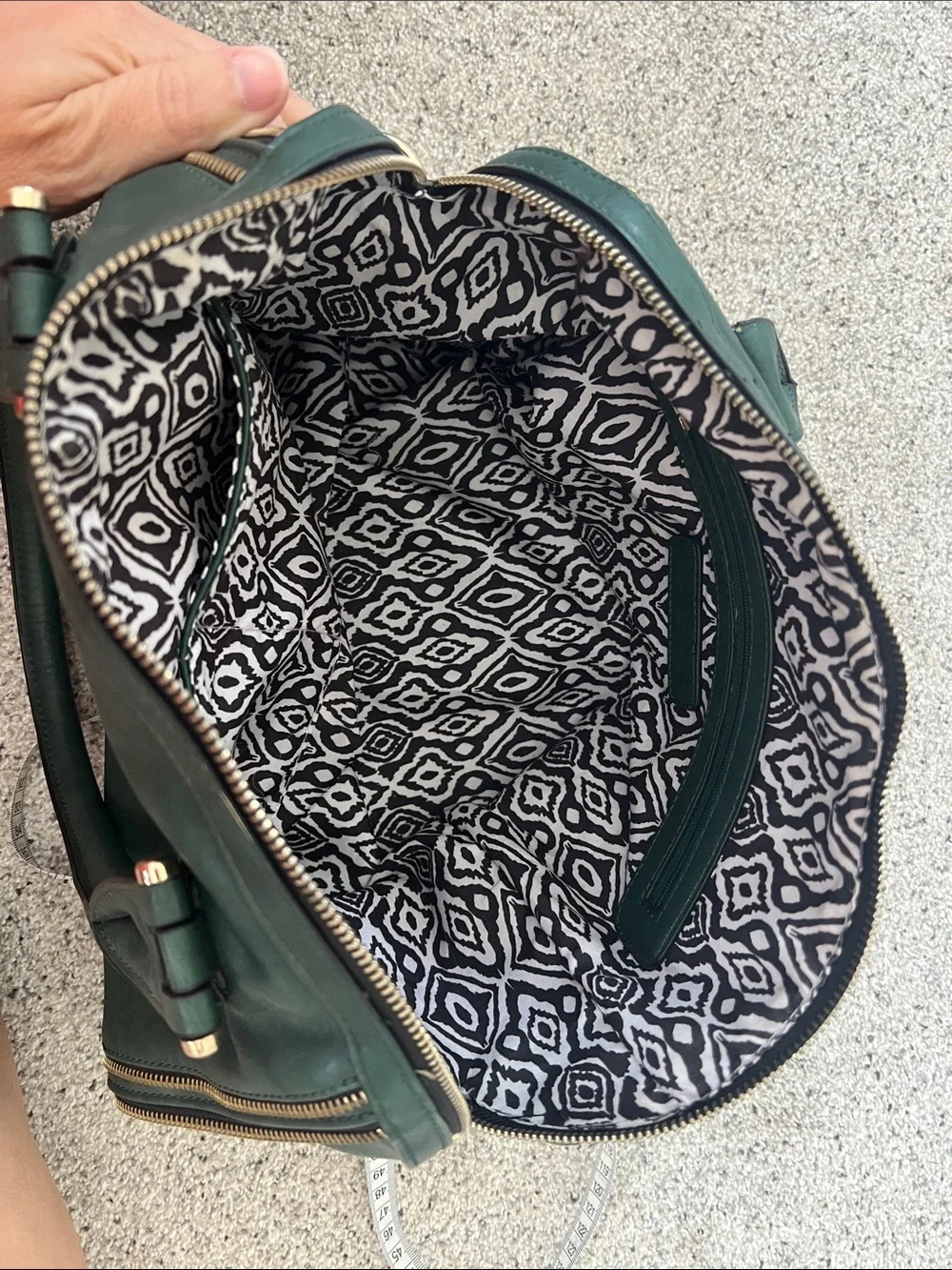 Urban Expressions Forest Green Satchel with Gold Hardware